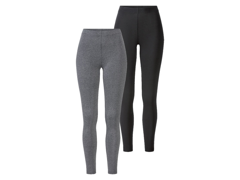 ESMARA® Damen Leggings, 2 Stück, mit Baumwolle