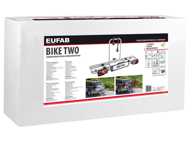 Gehe zu Vollbildansicht: EUFAB Heckträger »Bike Two«, für 2 Räder, 40 kg Belastbarkeit, aus Stahl - Bild 6