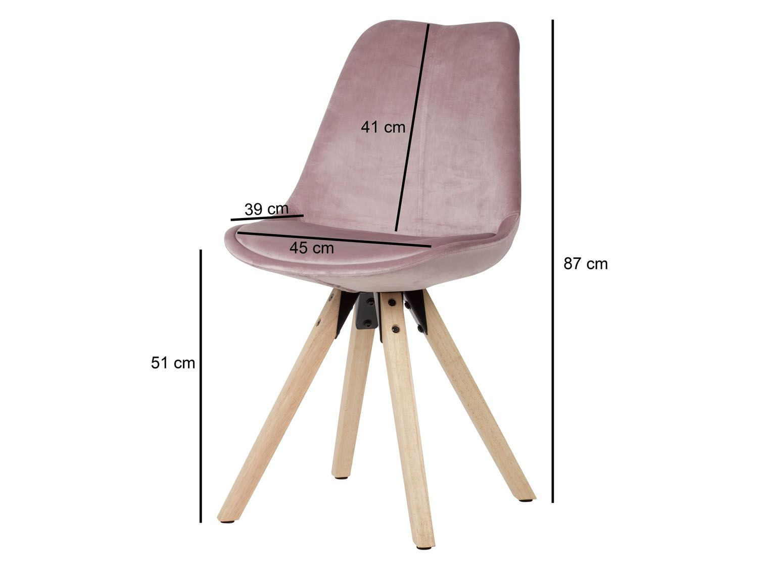 Wohnling Esszimmerstuhl ohne Armlehnen Skandi 2er Set - Lidl.de