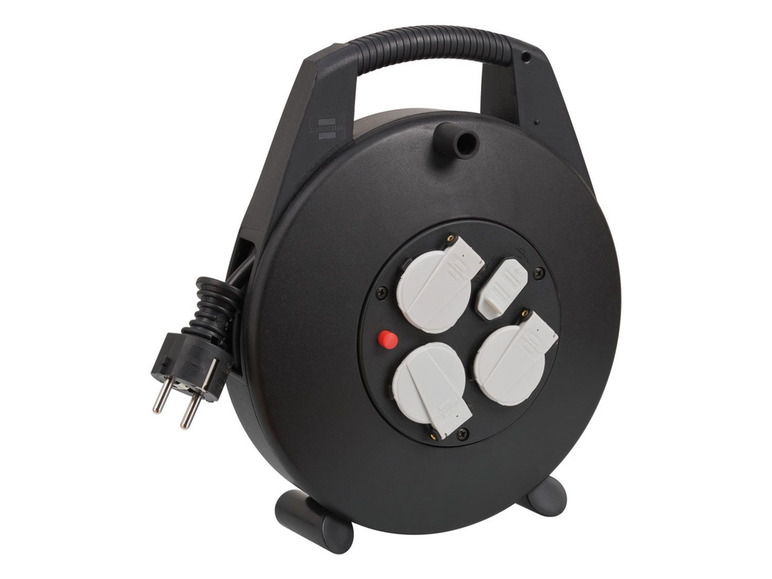 brennenstuhl Kabelbox 3-fach mit USB / Mini-Kabeltrommel für den