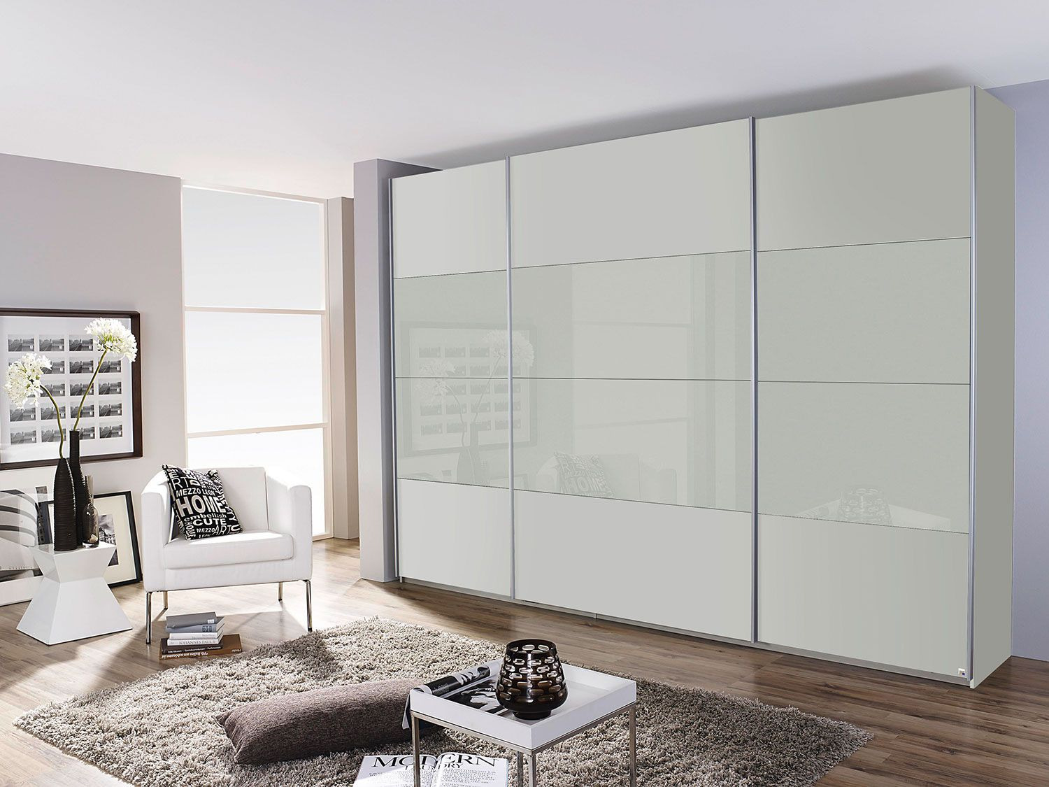 rauch ORANGE Schwebetürenschrank »Quadra«, mit Glas - Lidl.de