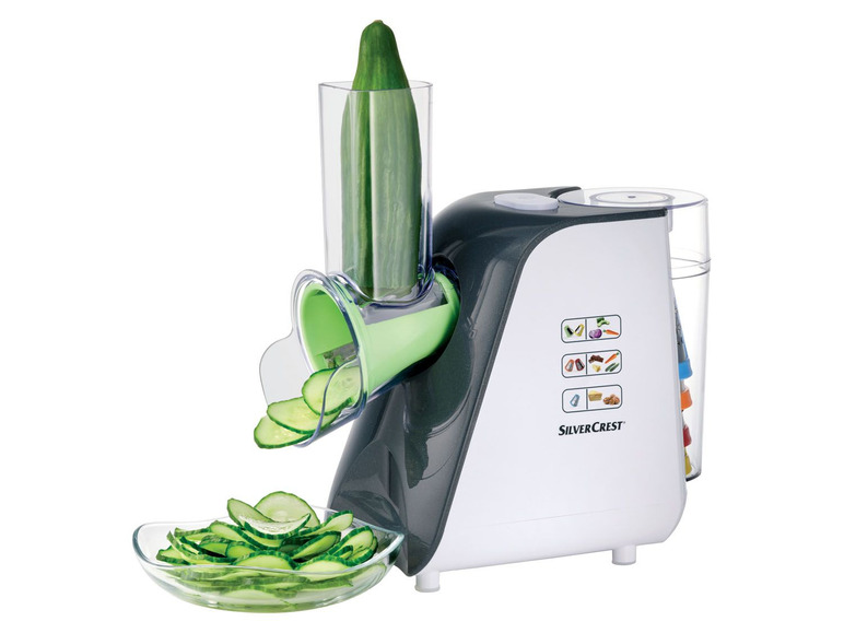 SILVERCREST® Elektrische Gemüseraspel, 5 Trommeleinsätze - Lidl.de