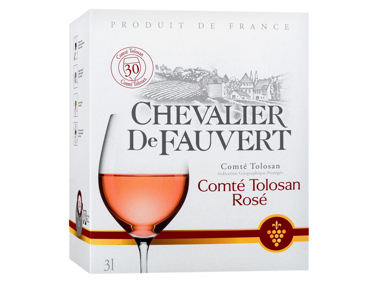Gehe zu Vollbildansicht: Chevalier de Fauvert Comté Toloson Rosé IGP Bag-in-Box, Roséwein 2020 - Bild 1