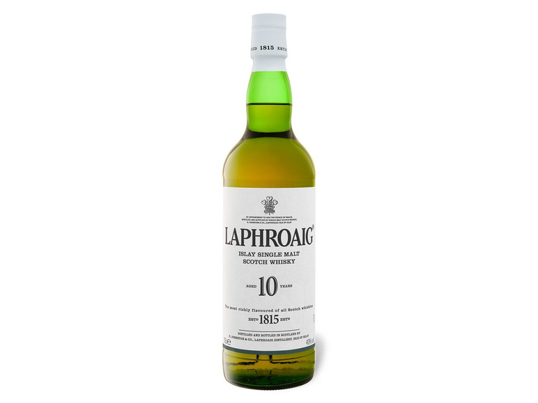 Gehe zu Vollbildansicht: Laphroaig Islay Singe Malt Scotch Whisky 10 Jahre mit Geschenkbox 40% Vol - Bild 2