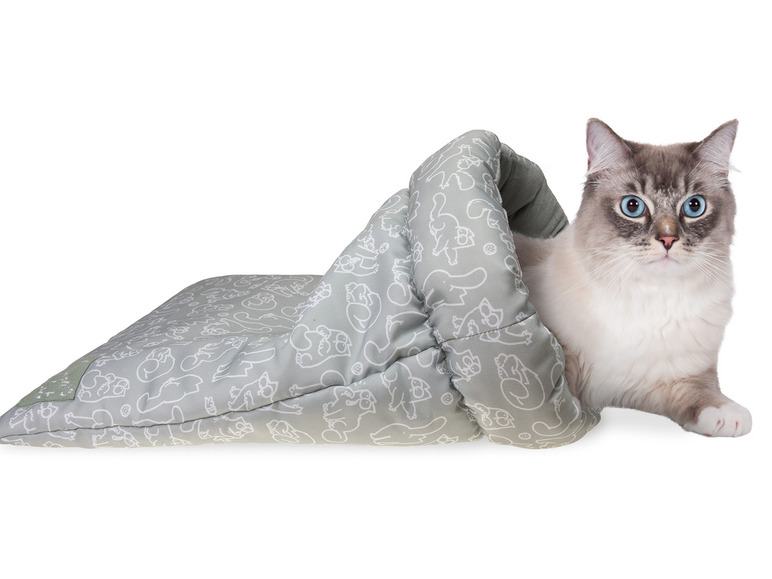 Gehe zu Vollbildansicht: Karlie Simon's Cat Katzen Spielsack, hellgrau, 46 x 28 cm, Polyester - Bild 1