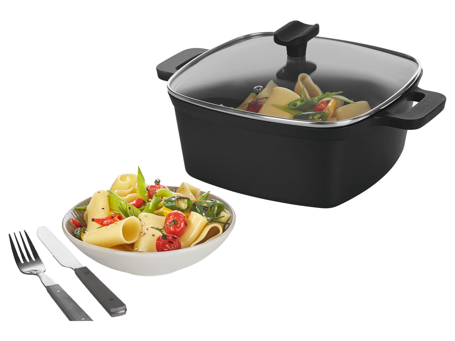 ERNESTO® Aluguss Topf Multifunktion, 24 x 24 cm, 5 tgl.. Lidl.de