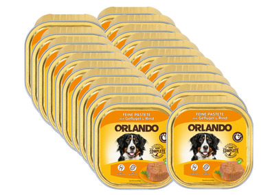ORLANDO Hundevollnahrung Feine Pastete mit Geflügel & Rind, 21 x 300 g