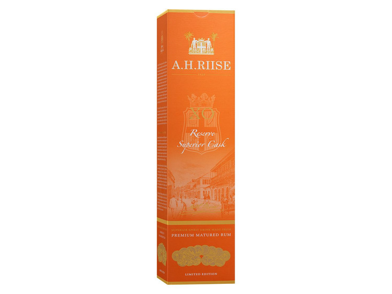 Gehe zu Vollbildansicht: A.H. Riise XO Reserve Superior Cask Rum 40% Vol - Bild 3
