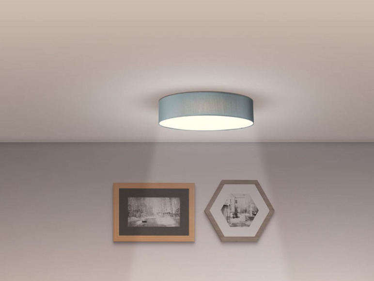 Gehe zu Vollbildansicht: LIVARNO LUX® Deckenleuchte, Textil-Lampenschirm, LED-Modul mit neutralweißem Licht - Bild 6