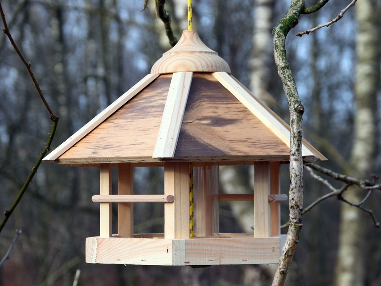 Gehe zu Vollbildansicht: dobar Vogelhaus "Camouflage" mit Futter-Silo zum Aufhängen - Bild 3