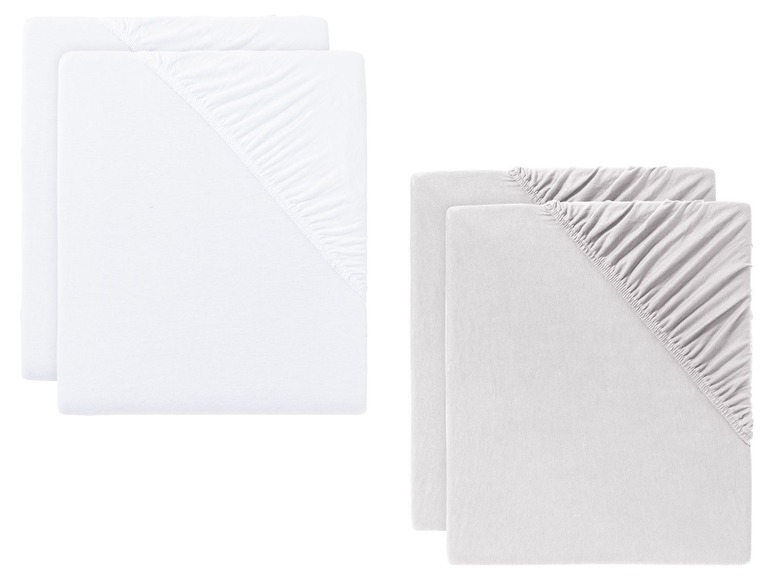 Gehe zu Vollbildansicht: MERADISO® Spannbettlaken, 90-100 x 200 cm, einlaufsicher, mit Baumwolle - Bild 1
