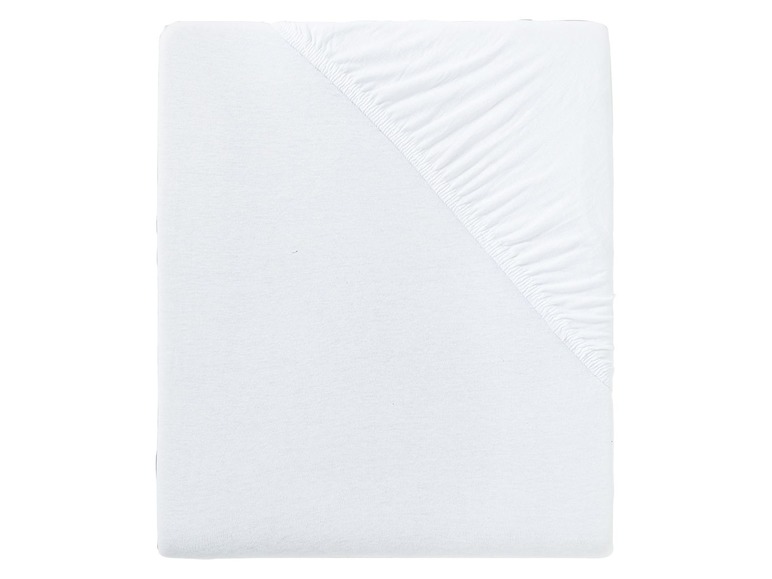 Gehe zu Vollbildansicht: MERADISO® Jersey Spannbettlaken, 180-200 x 200 cm, einlaufsicher, mit Baumwolle - Bild 5