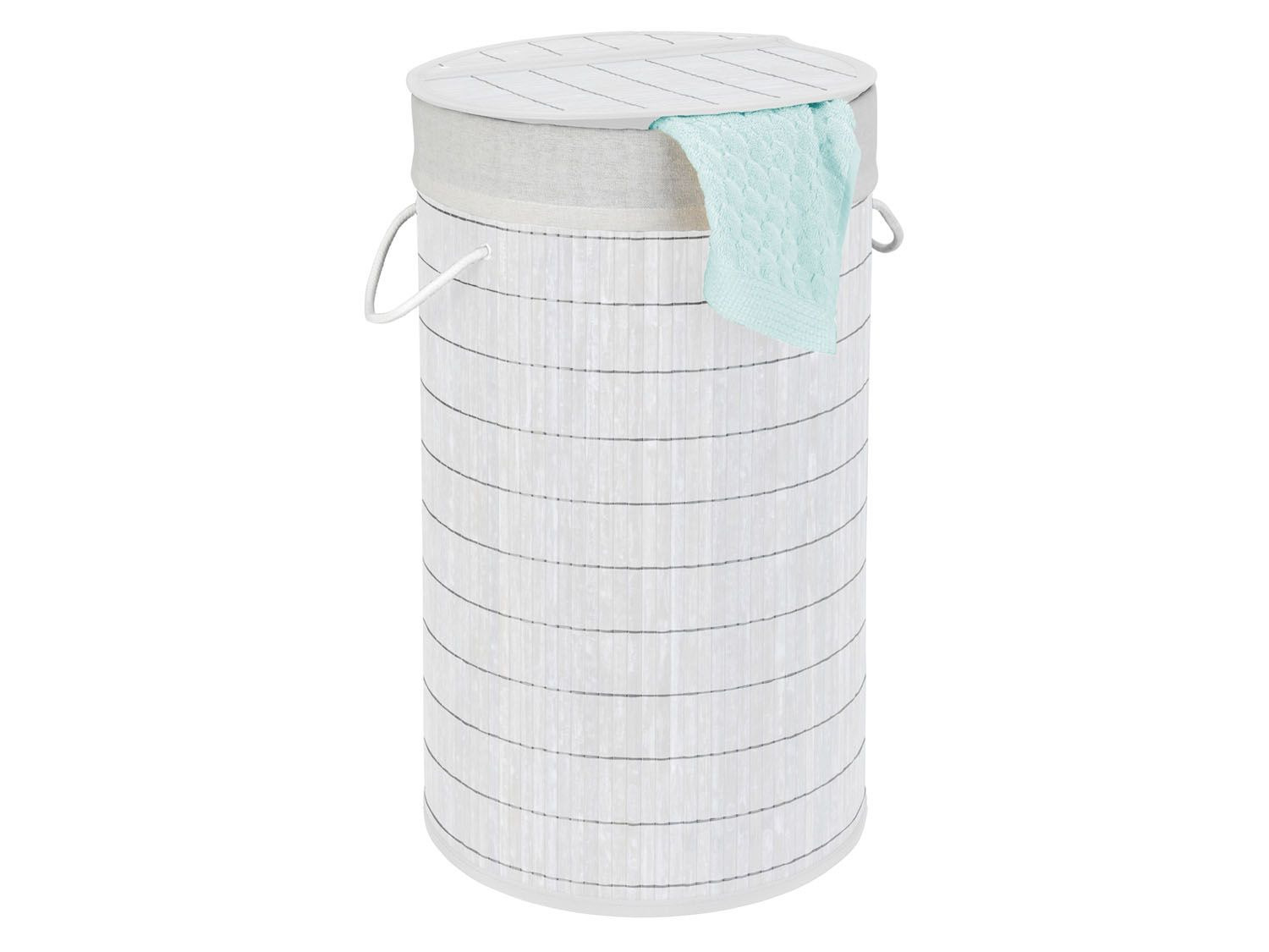 Wenko Wäschetruhe »Bamboo«, 55 l Fassungsvermögen, mit Baumwoll