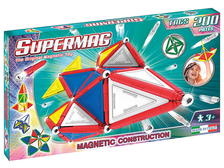 Gehe zu Vollbildansicht: Supermag Magnetspiel »Tags Primary 200«, 200 Teile, mit Magnetstäben, ab 3 Jahren - Bild 2
