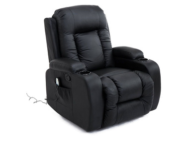 HOMCOM TV Sessel mit Massage und Wärmefunktion - schwarz