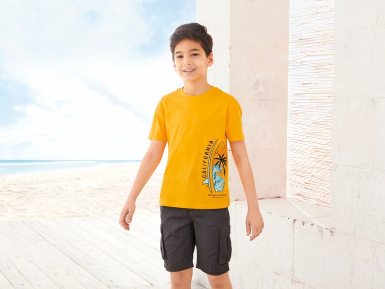Gehe zu Vollbildansicht: PEPPERTS® T-Shirt Jungen, 2 Stück, mit Sommer-Print, aus reiner Baumwolle - Bild 12