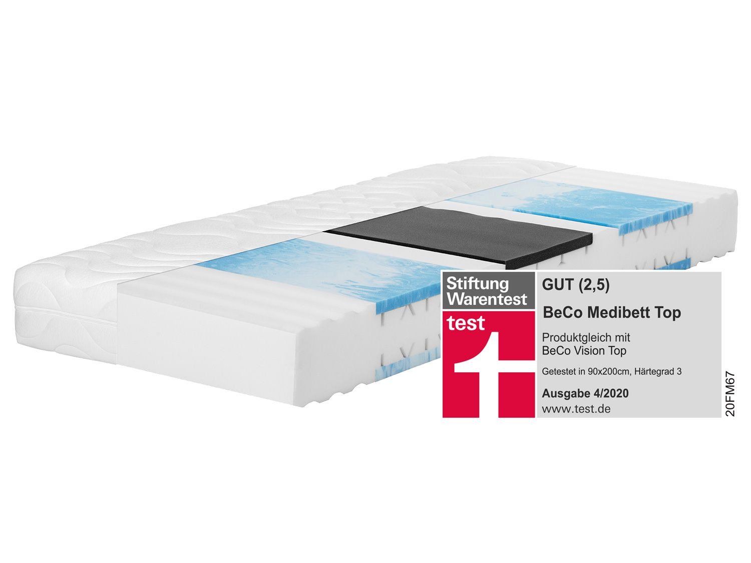 BeCo 7Zonen KomfortschaumMatratze »Medibett Top«, formstabil