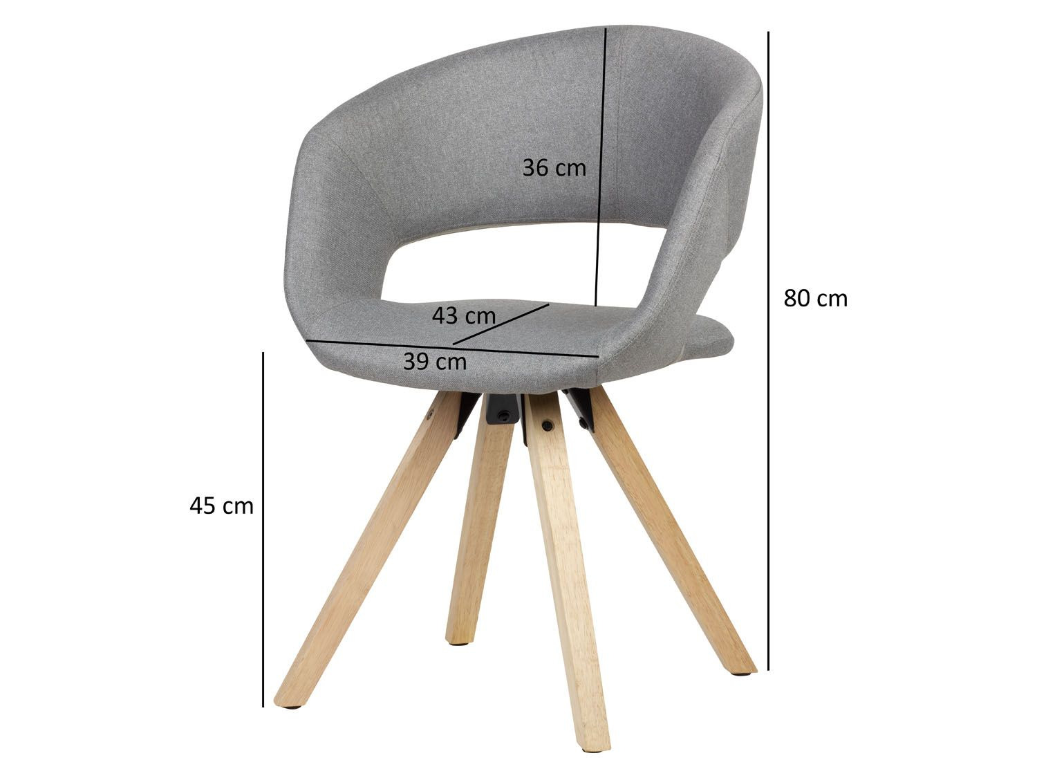 Wohnling Esszimmerstuhl Modern Skandi - Lidl.de