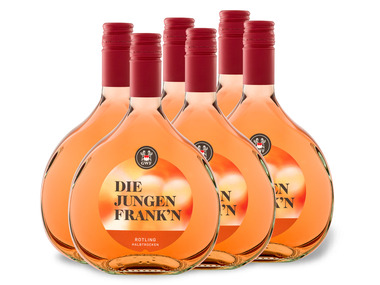 6 x 0,75-l-Flasche Weinpaket Die jungen Frank'n Rotling QbA halbtrocken, Roséwein