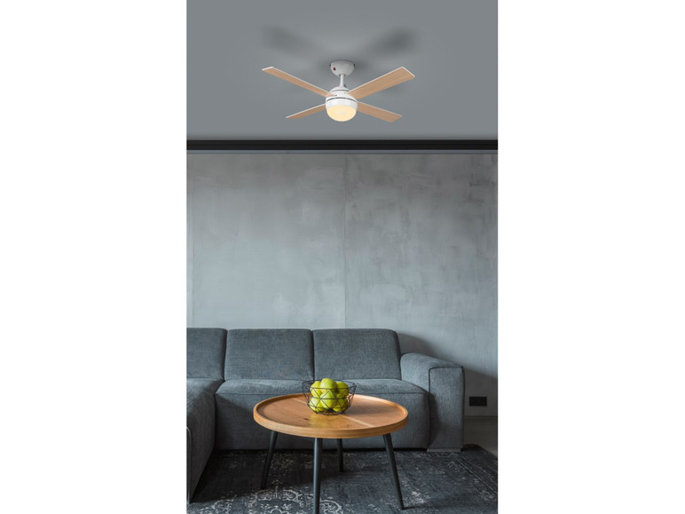 Gehe zu Vollbildansicht: LIVARNO LUX® Deckenventilator, mit LED-Leuchte, Fernbedienung, warmweißes Licht - Bild 2