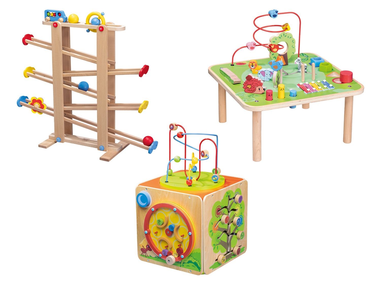 PLAYTIVE® JUNIOR Holz-Aktivtisch/ -würfel/ -Kugelbahn XXL - Lidl.de