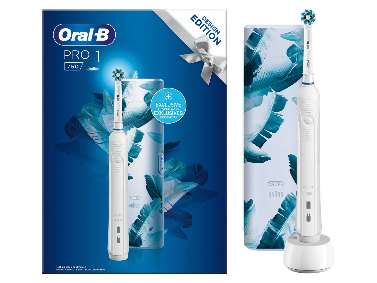 OralB Zahnbürste »Pro1 750«, mit Aufsteckbürste, Etui Lidl.de