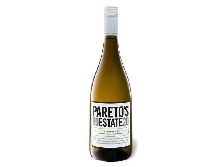 Gehe zu Vollbildansicht: Pareto’s Estate 80/20 Chardonnay trocken, Weißwein 2018 - Bild 1