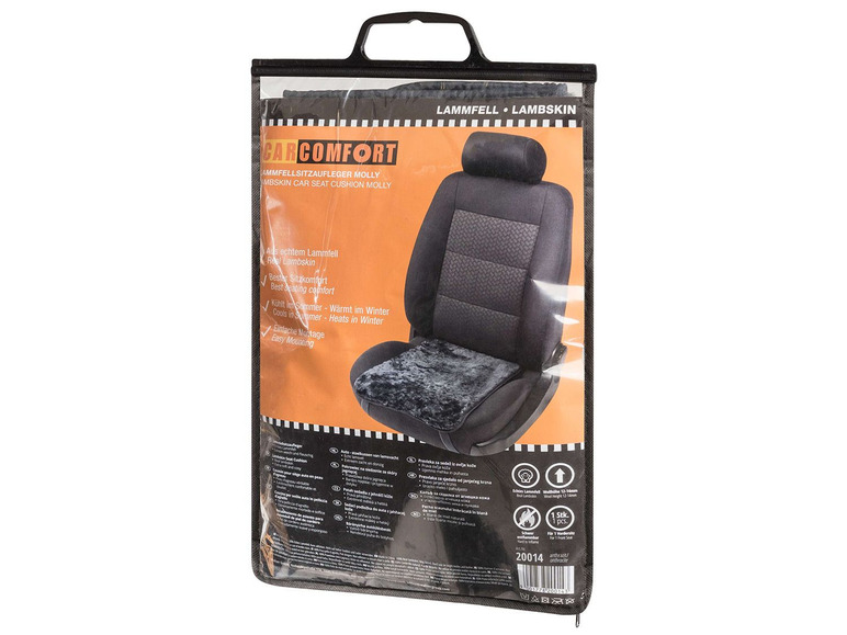 Gehe zu Vollbildansicht: CarComfort Sitzkissen Molly aus Lammfell 12-14 mm Fellhöhe, 36 x 55 cm - Bild 3