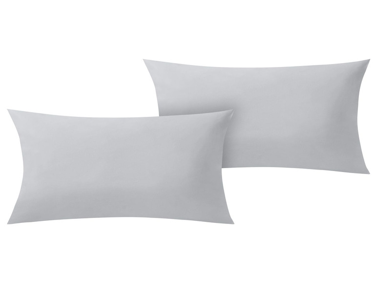 Gehe zu Vollbildansicht: MERADISO® Renforcé Kissenbezug, 2 Stück, 40 x 80 cm, verdeckte Knopfleiste, mit Baumwolle - Bild 8