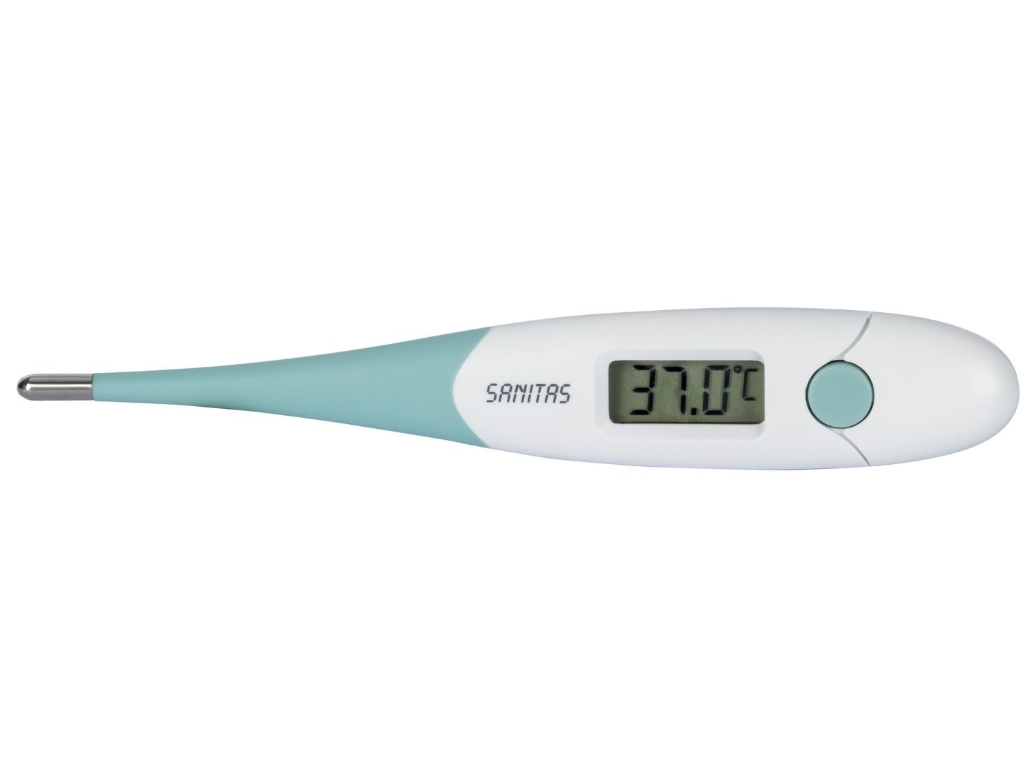 SANITAS Fieberthermometer, extra großes Display, mit Schutzhülle und