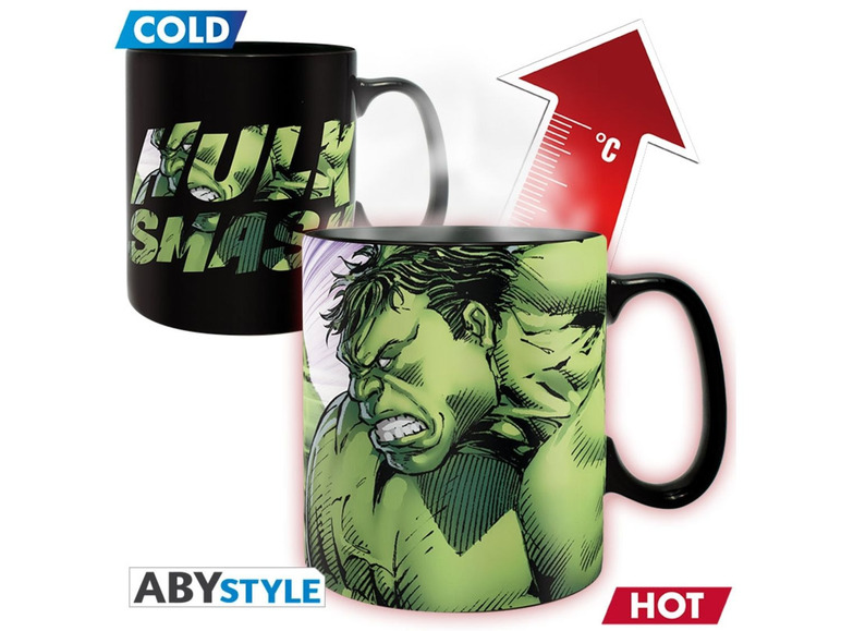 Gehe zu Vollbildansicht: Abysse Deutschland GmbH Tasse Thermo Marvel Hulk Smash - Fanartikel - Bild 1