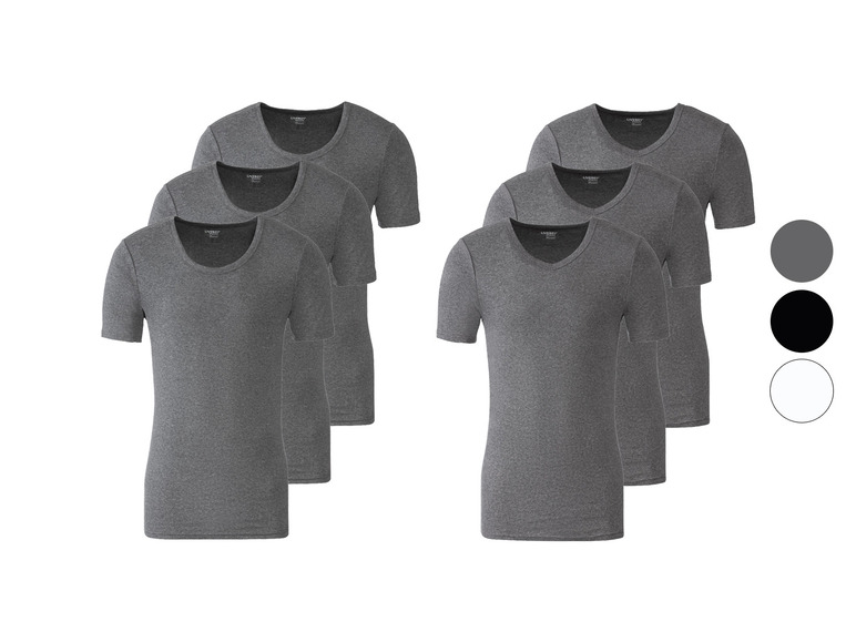 Gehe zu Vollbildansicht: LIVERGY® Herren Unterhemd Feinripp, 3 Stück, mit Baumwolle - Bild 1