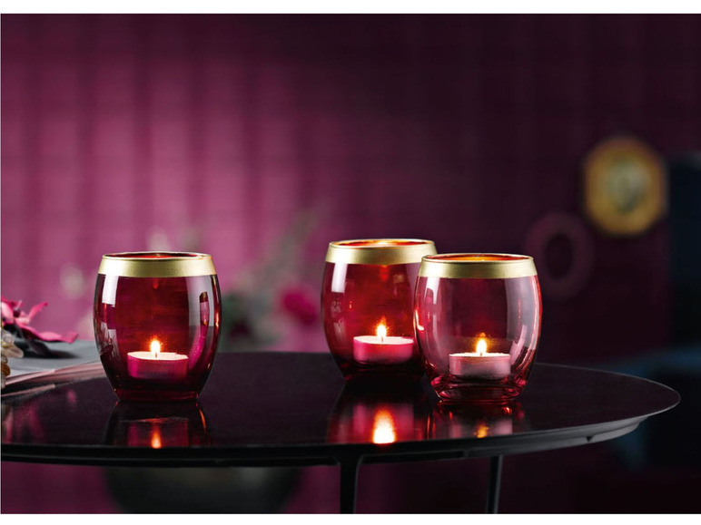 Gehe zu Vollbildansicht: MELINERA® Glas Teelichter, mit Glanzbeschichtung - Bild 7