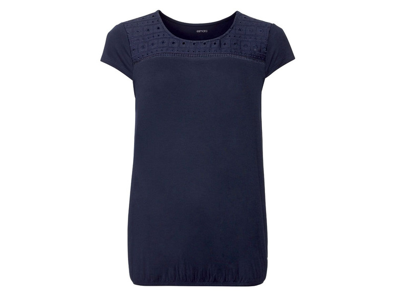 Gehe zu Vollbildansicht: ESMARA® T-Shirt Damen, mit Lochspitze, aus Viskose und Elasthan - Bild 12