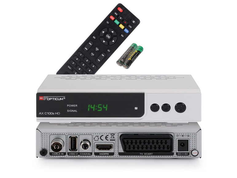 Gehe zu Vollbildansicht: Opticum AX C 100s HD DVB-C Digital Kabel Receiver HDTV,DVB-C, HDMI, SCART, USB - Bild 1