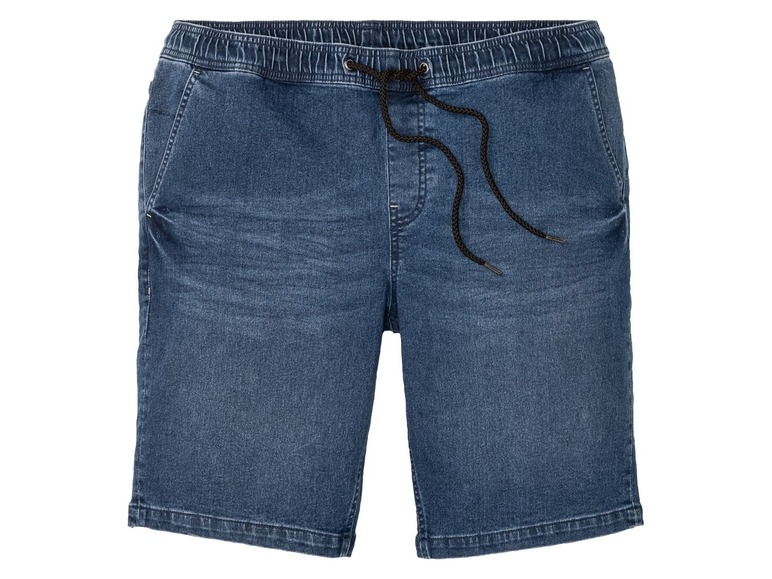 Gehe zu Vollbildansicht: LIVERGY® Bermuda Jeans Herren, Gummizugbund mit Bindeband, mit Baumwolle - Bild 2