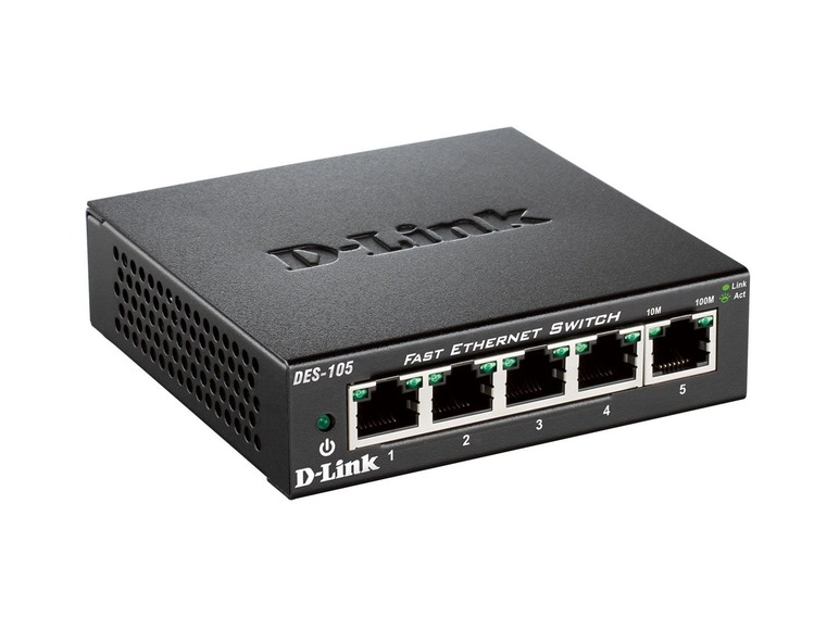 Gehe zu Vollbildansicht: D-Link DES-105/E Fast Ethernet Switch - Bild 1