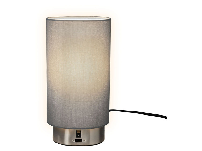 Gehe zu Vollbildansicht: LIVARNO LUX® LED-Tischleuchte, mit USB-Anschluss, Textil-Lampenschirm, warmweißes Licht - Bild 7