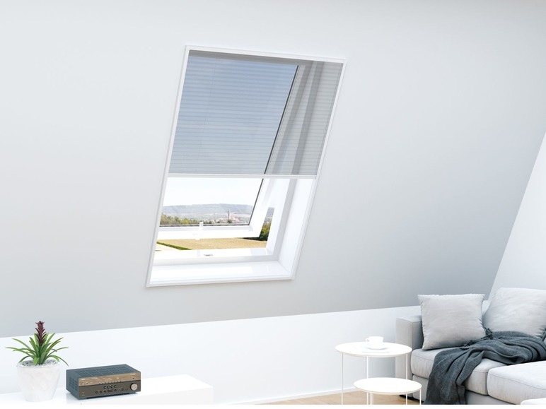 Gehe zu Vollbildansicht: Insektenschutz, für Dachfenster, Plisseeausführung, 110 x 160 cm, individuell kürzbar - Bild 1