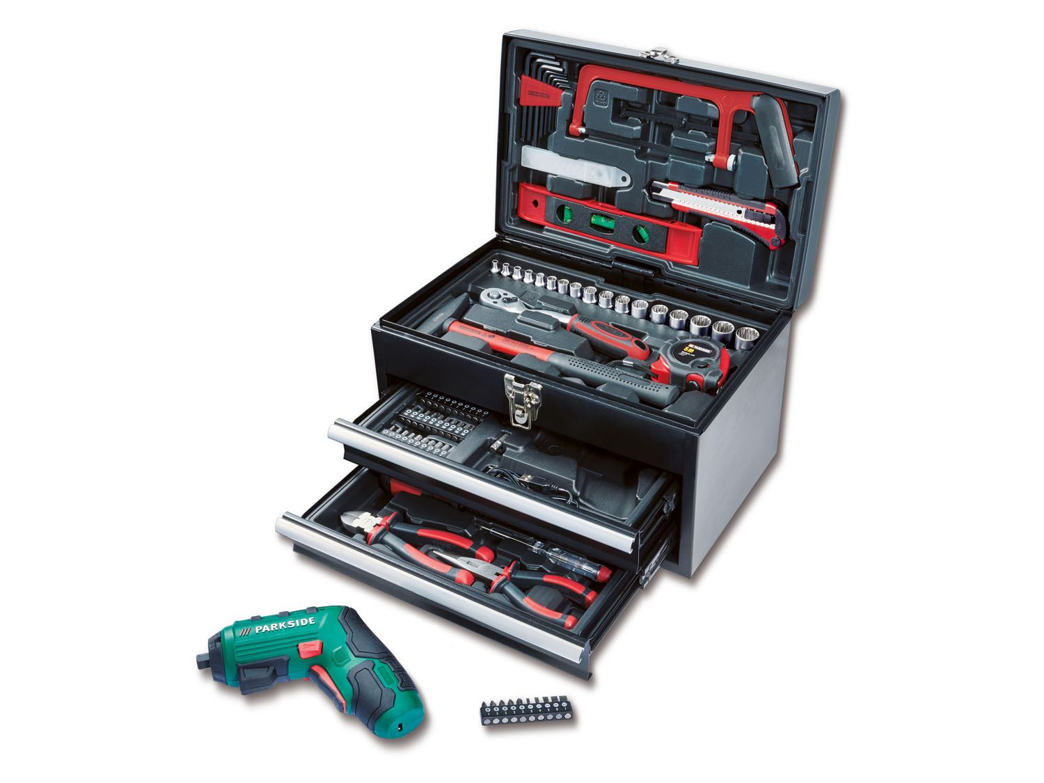 PARKSIDE® Werkzeugbox Metall »PWBM A1«, mit 4V Akku Lidl.de