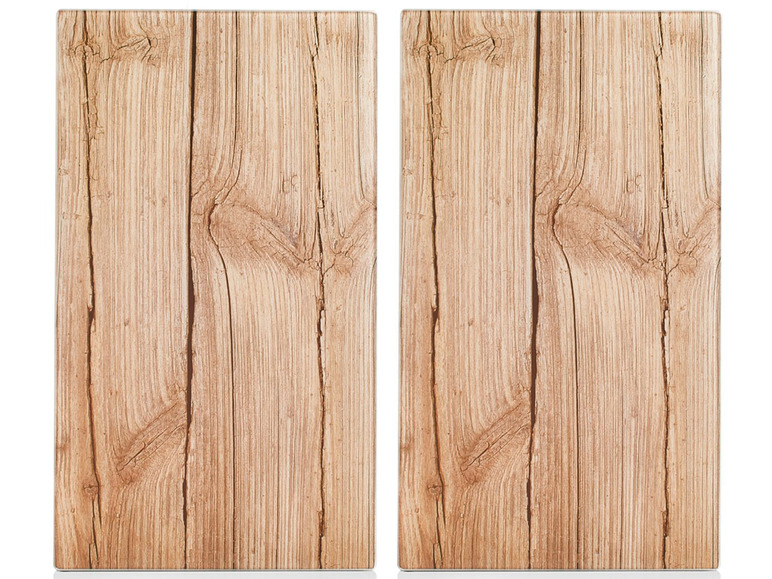 Gehe zu Vollbildansicht: Zeller Herdabdeck-/Schneideplatten Wood, 2-er Set - Bild 2