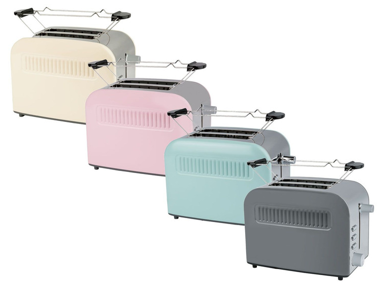 Gehe zu Vollbildansicht: SILVERCREST® Toaster, 920 Watt, mit 6-Stufen-Bräunungsregler, abnehmbarer Brötchenaufsatz - Bild 1