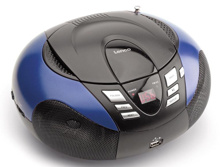 Gehe zu Vollbildansicht: Lenco SCD-37 Tragbarer CD-Radiorekorder mit MP3-Funktion und USB - Bild 5