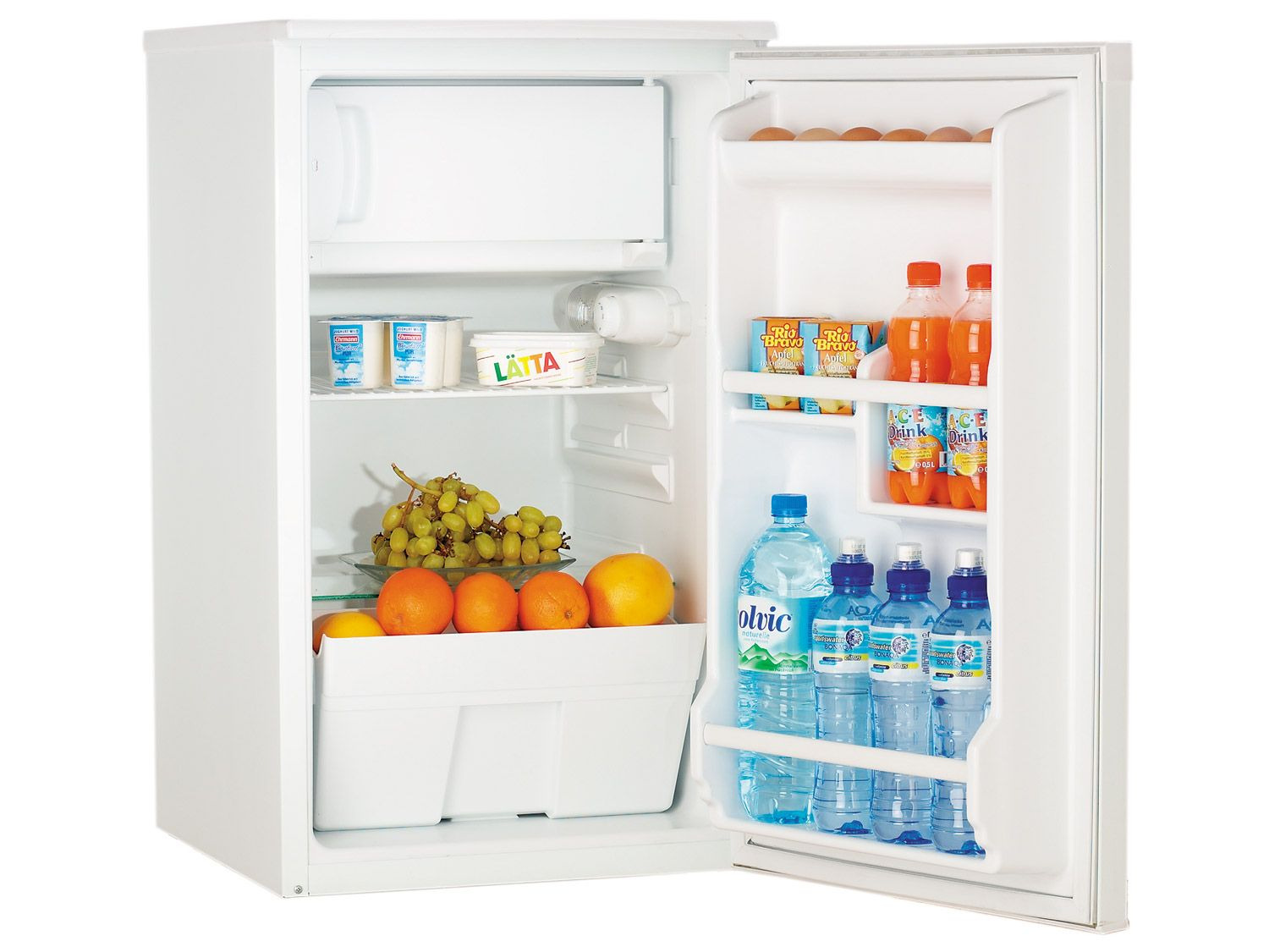 respekta Schrankküche, B 104 cm, mit Kühlschrank, Auflagenspüle mit