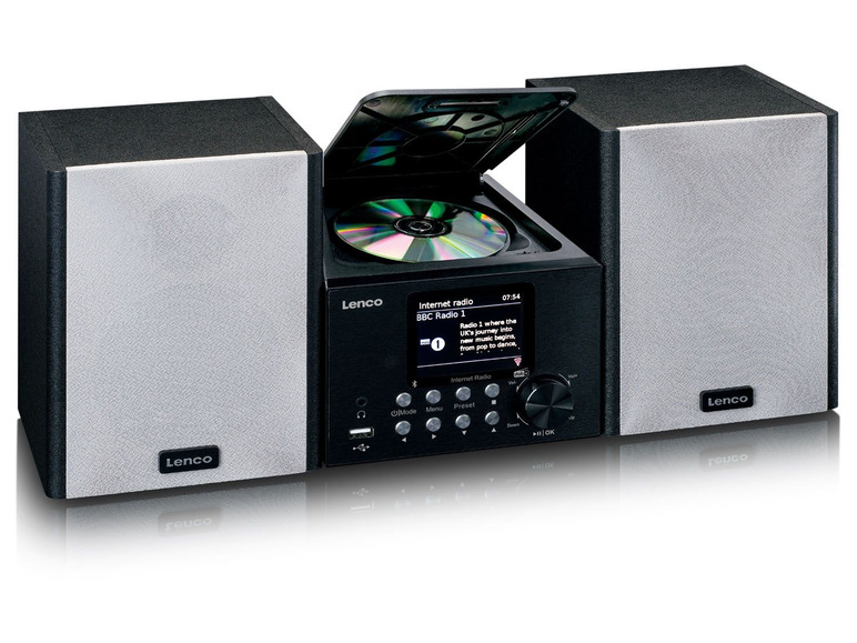 Gehe zu Vollbildansicht: Lenco MC-250 Mikroanlage mit Internet-Radio, DAB+, Bluetooth und CD - Bild 2