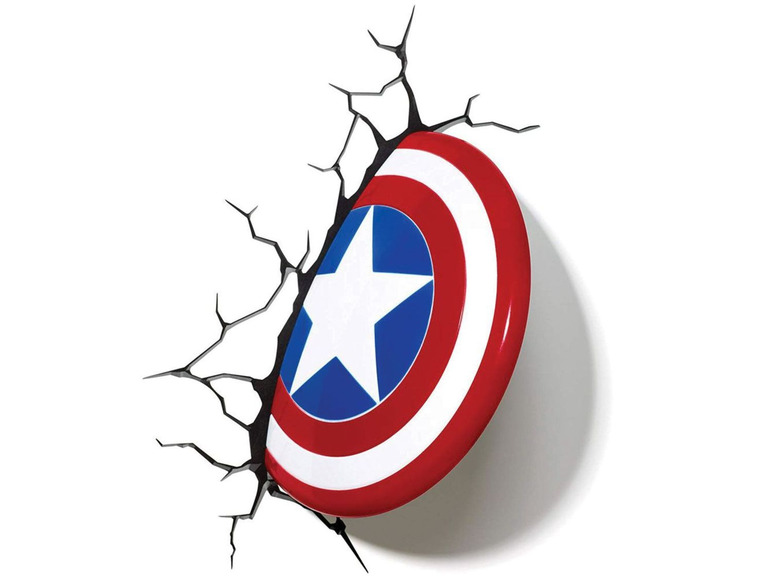 Gehe zu Vollbildansicht: heo GmbH Lampe Marvel Captain America Shield 3D - Fanartikel - Bild 1