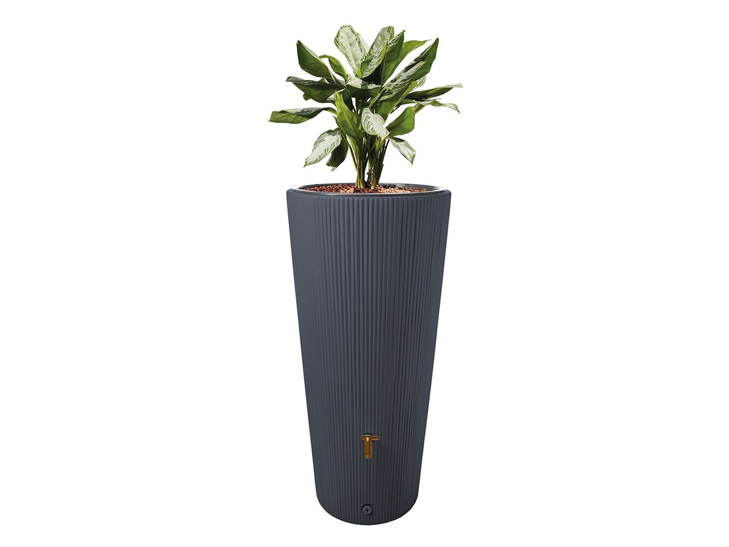 4rain Regentonne "VASO 2in1 Decor", Volumen 220 Liter, Höhe 120 cm