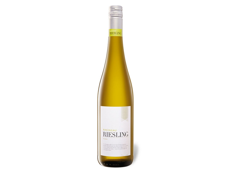 Gehe zu Vollbildansicht: Rheingau Riesling QbA trocken, Weißwein 2020 - Bild 1