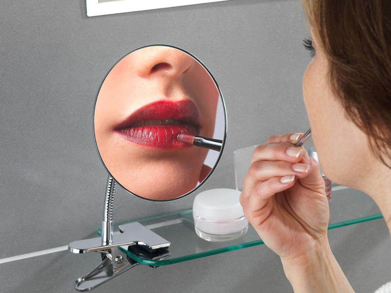 Gehe zu Vollbildansicht: Wenko Kosmetikspiegel »Clip Chrom«, mit 5-fach Vergrößerung, aus Stahl - Bild 3