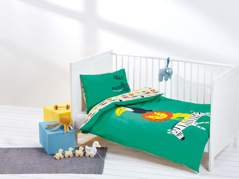 Gehe zu Vollbildansicht: LUPILU® Baby Renforcé Bettwäsche, 135 x 100 cm, einlaufsicher, aus reiner Baumwolle - Bild 7